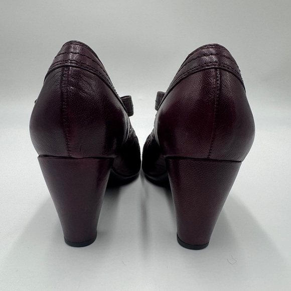 Indigo By Clarks Vintage Retro Leather Y2K Heels Plum Size 9m Rare - Picture 8 of 12